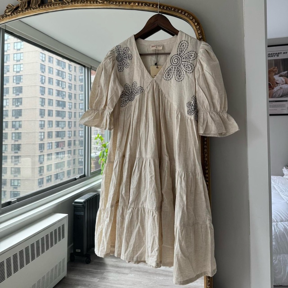Bombay Paisley babydoll mini dress